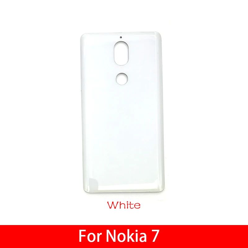 For Nokia 7 White Задняя стеклянная крышка для Nokia 7 7,1/5,1 Plus/X5/6,1 Plus/X6/8,1/X7 корпус батареи задняя крышка - Цвет: For Nokia 7 White