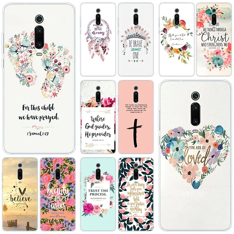 Bible verse Philippians Jesus Christ Christian Case For Xiaomi Mi Note 10 9T CC9 E 9 Pro A3 Lite Play Redmi 8T 8 8A 6Pro 6A | Мобильные