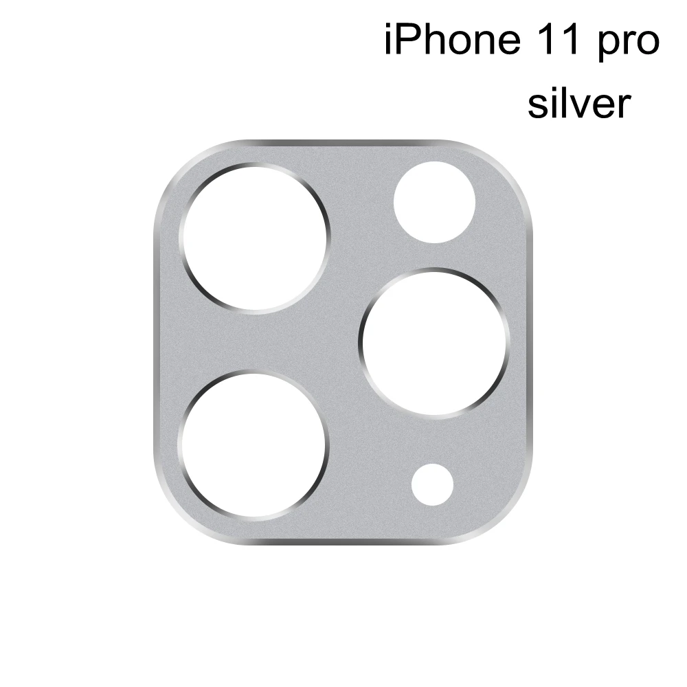 silver11 pro Полное покрытие объектива камеры металлическое кольцо протектор для iPhone 11 Pro/11 Pro/11 задняя камера объектив защитный чехол защитная накладка для задней панели телефона - Цвет: silver11 pro