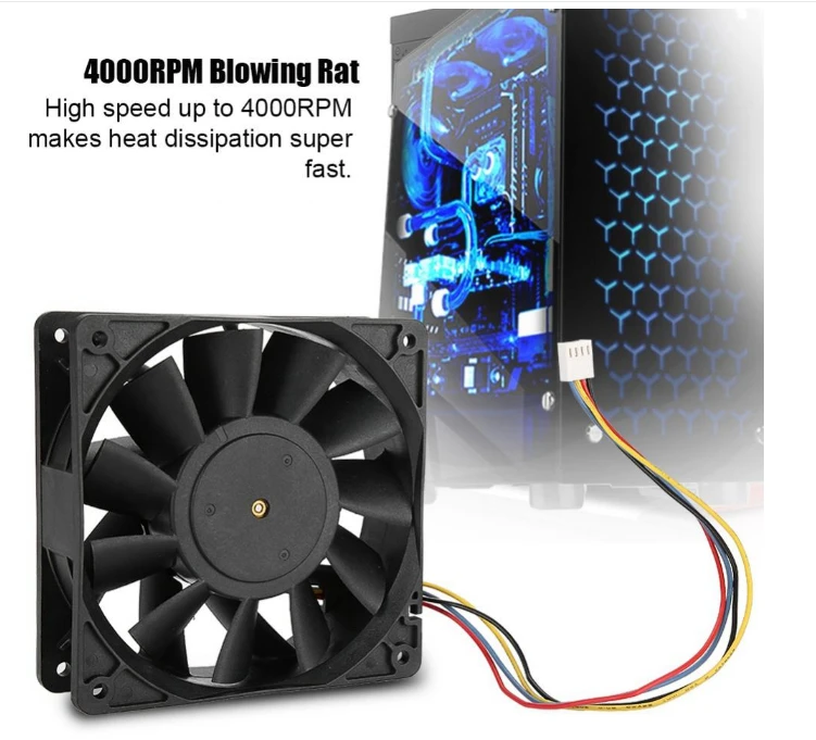 Вентилятор охлаждения Замена радиатора Вентилятор для Antminer Bitmain PUO88 - Цвет: ffb1212ehe