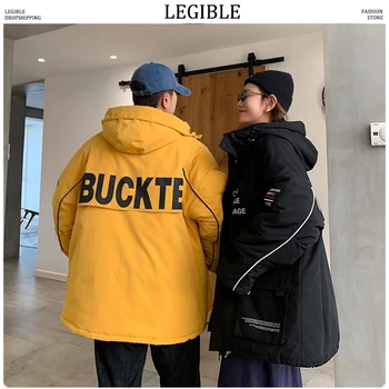 

LEGIBLE Couple 2019 Winter Safari Style Parkas Jacket Man Woman Hip Hop Hooded 5XL Coat Laday Thicken Warm Parka Fashions