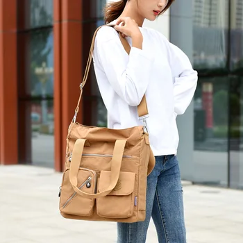 

2019 New Big Casual bags for women Multi Pockets Ladies Messenger Crossbody Bag Waterproof Large Capacity Travel Shoulder Bags
