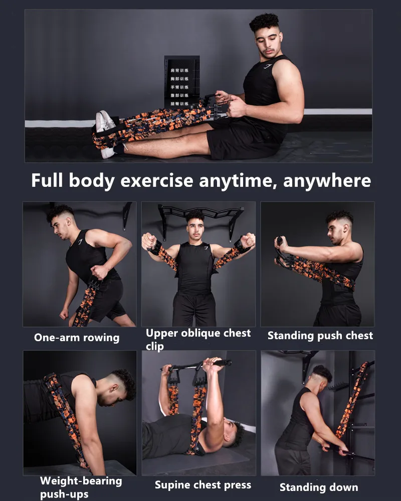 Standing Chest Press Resistance Tube Chest Fly Chest Fly Mini Band