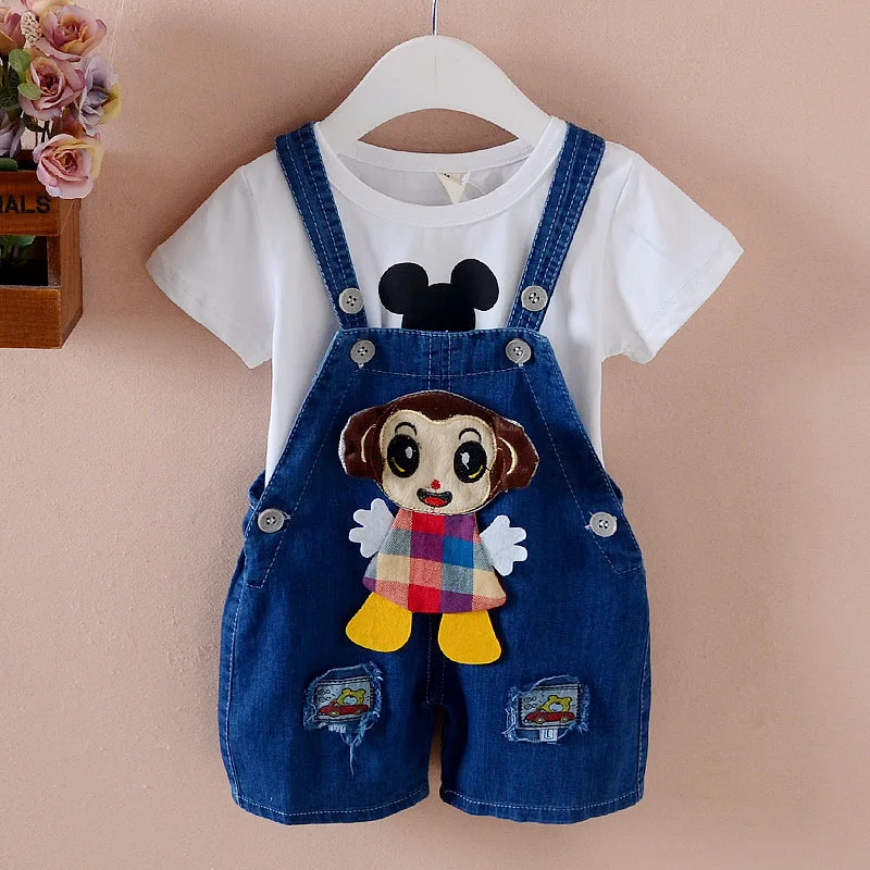 

2019 New Style Korean-style Baby Child Pants Children Cowboy Suspender Shorts BOY'S Girls