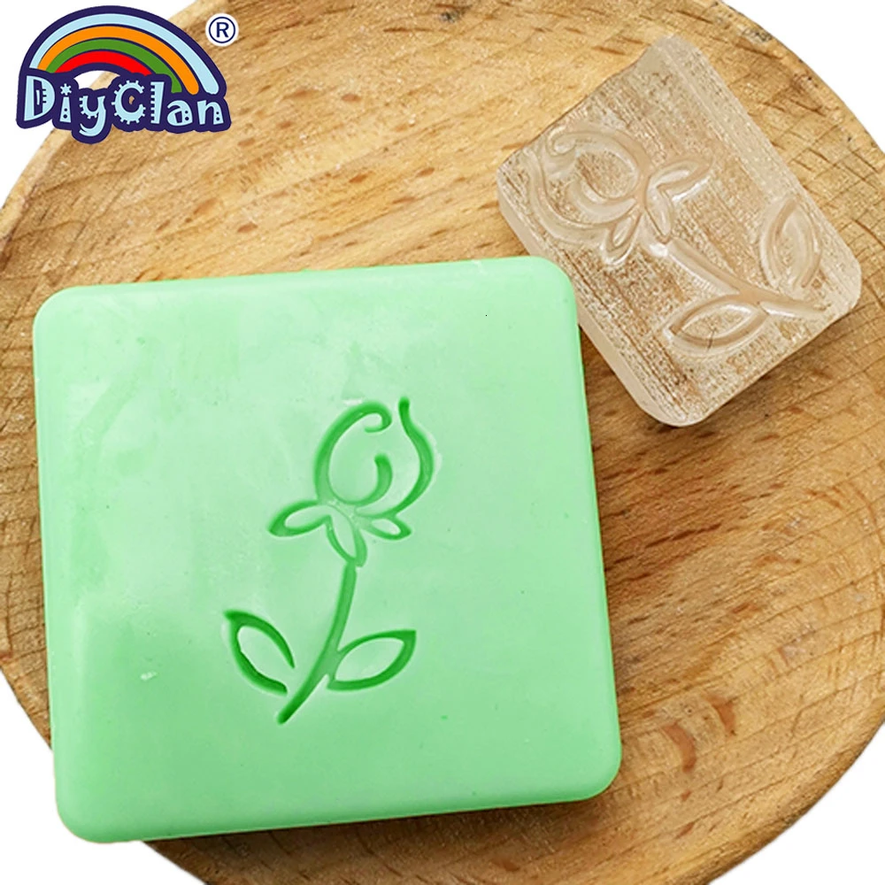 

Handmade resin soap stamp mold diy A Rose patterns organic glass soap chapter Acrylic chapters Z0043HD