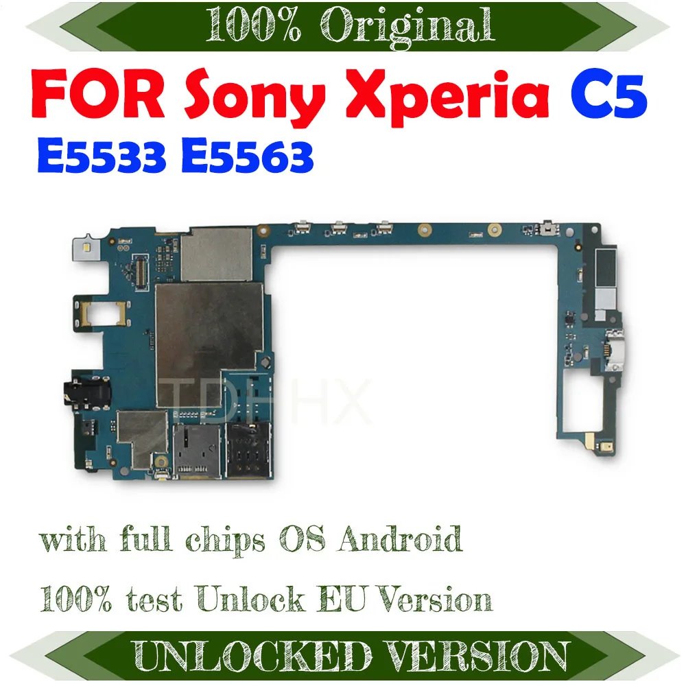Оригинальная печатная плата для Sony Xperia C5 Ultra E5533 E5563 материнская 16 Гб с двумя SIM
