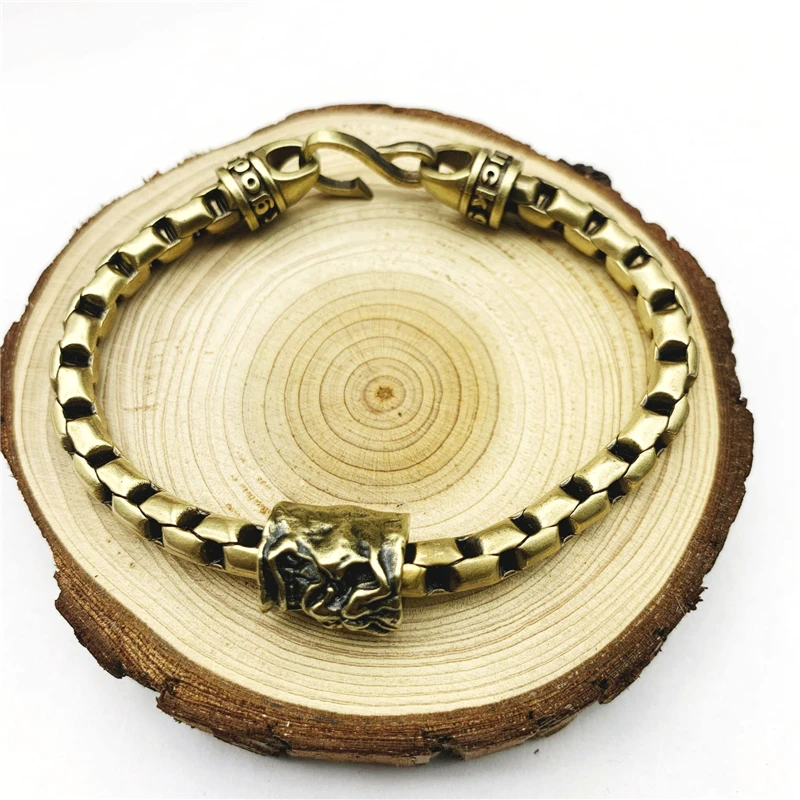 skull brass chain bracelet (9)