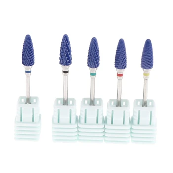 

Ceramic Nail Drill Bit Set for Natural and Artificial Nails, Top Cuticle Clean Gel Removal Tool Kit,Pack of 5