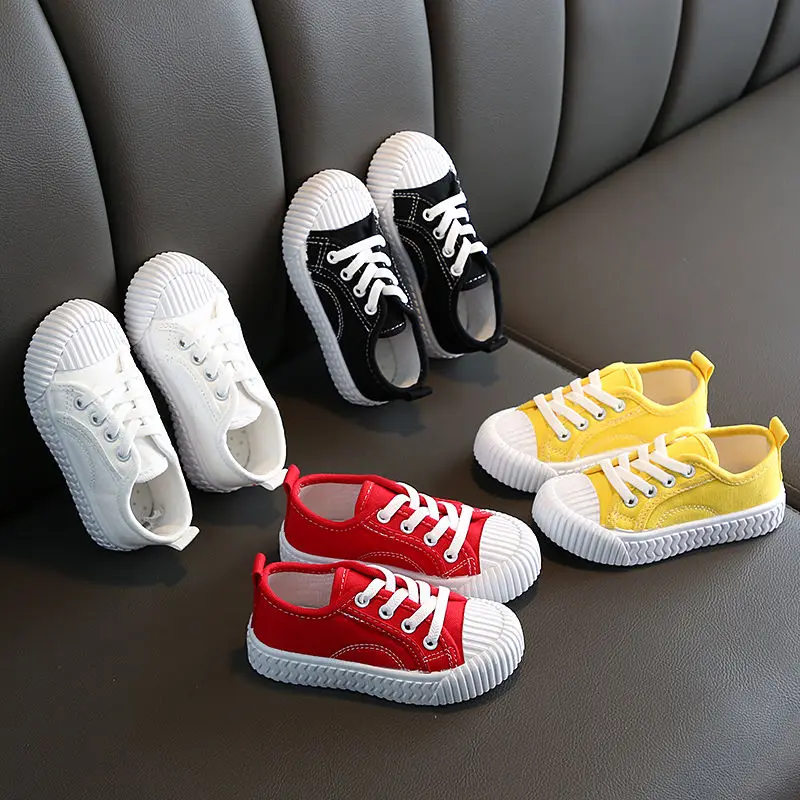 Chaussures En Toile Pour Bebes Baskets Blanches Pour Enfants Baskets Noires Unisexes Rouges Pour Garcons Et Filles 3t 14t Aliexpress Mere Et Enfant