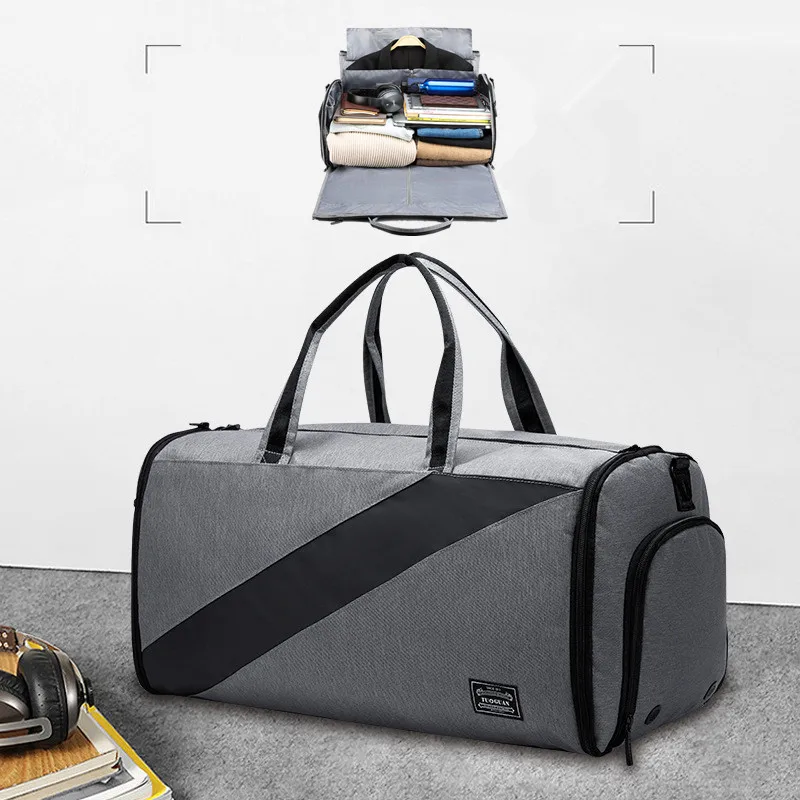 BAKINGCHEF Travel Men Suit Bag 2 in 1 Garment Duffle Business Clothes Shoes Crossbody Document Electronics Toiletries Handbag BAKINGCHEF Travel Men Suit Bag 2 in 1 Garment Duffle Business Clothes Shoes Crossbody Document Electronics Toiletries Handbag