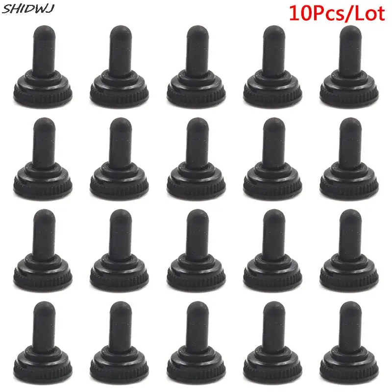10Pcs/Lot 6mm Black Toggle Switch Rubber Cover Waterproof Caps Home