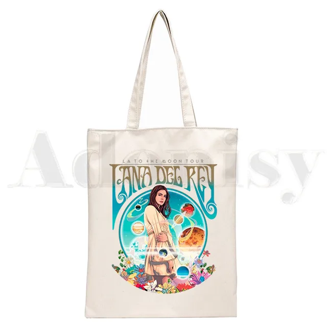 Lana Del Rey LOGO Printed Graphic Hipster Cartoon Print Shopping Bags Girls Fashion Casual Pacakge Hand Bag N1353ZA