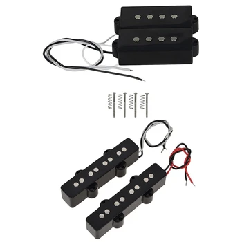 

HOT 1pcs Pb P Bass Pickup Humbucker Pickup, Black & 2pcs Jb Bass Guitar Pickups Open Style Pickups Set Neck & Bridge