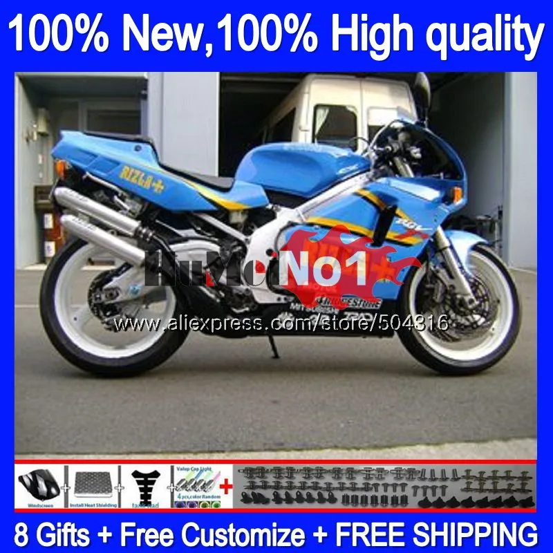 Корпус для SUZUKI SAPC VJ21 RGV250 RGVT250 VJ 21 40MC. 79 rizla Blue RGV-250 VJ22 RGV 250 1988 1989 1990 1991 88 89 90 91 обтекатель - Цвет: No. 1