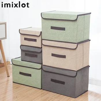 

Imixlot Non-woven Fabric Foldable Storage Box Multi Function Clothing Sundries Organizer Bins Home Dustproof Storage Box