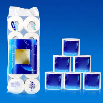 

10 Rolls Toilet Paper 4-layer Thicken Wood Household toilet paper, bathroom toilet paper roll, white toilet paper, toilet paper