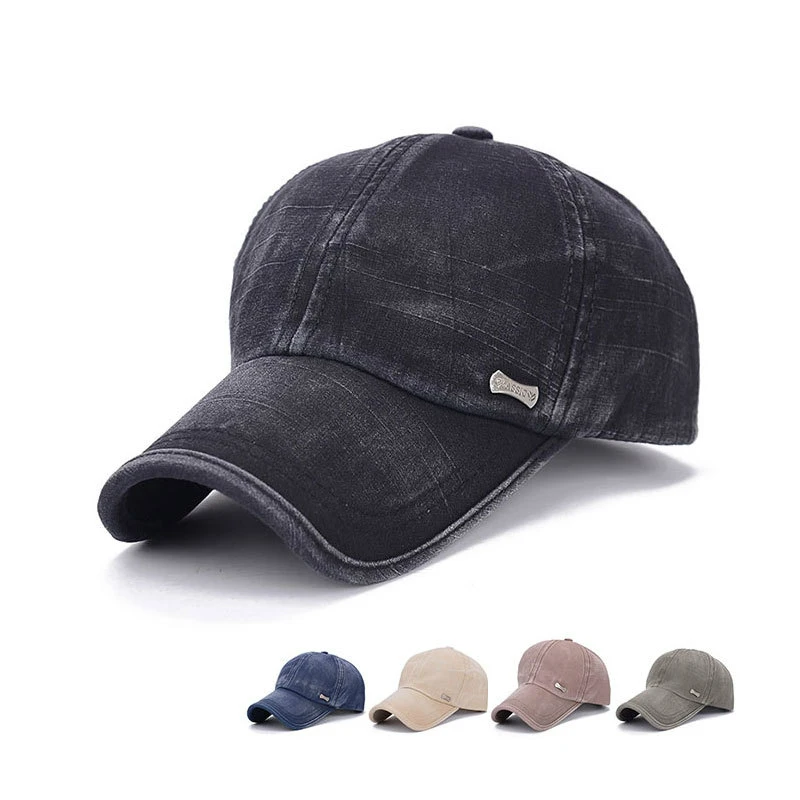 

Korean Washed Baseball Cap Men's Bronze Cotton Rivet Solid Color Sun Hat Outdoor Spring Hat