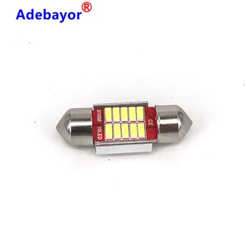 

200PCS Festoon 31mmC5W CANBUS NO Error Auto Light 10SMD 4014 LED Car Interior Dome Lamp Reading Bulb White DC12V