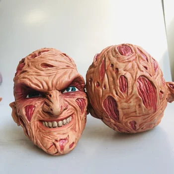 

SecondHand Head sculpt 14cm Freddy Krueger Face Horror Face PVC Scary Figure Collectible Model Loose Toy Hot