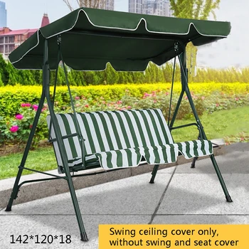 

Green/Beige Swing Top Cover Canopy Replacement Porch Patio Outdoor Hammock Canopy Swing Chair Awning New