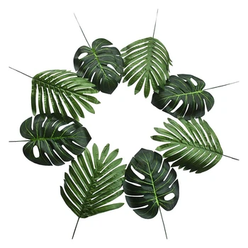 

30 Pcs 2 Kinds Large Artificial Palm Leaves Faux Tropical Plant Leaves Monstera Leaves Leaves for Hawaiian Luau Party Jungle Bea