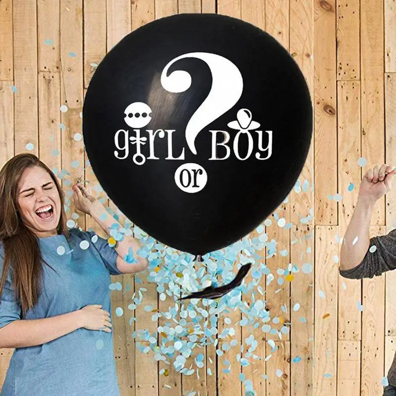 Воздушный шар Пол раскрыть вечерние поставки | Baby Shower аксессуары для мальчика или девочки | 36 дюймов раскрыть черный шар | реквизит для фотосессии