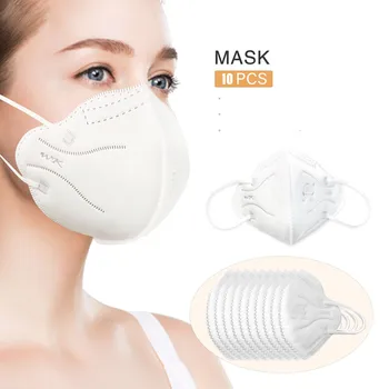 

50pcs 5 Layers Face Masks Respirator 95% effectionNon-Woven Fabrics Face Mask particulate Mouth-Muffle Mask soft breathble mask