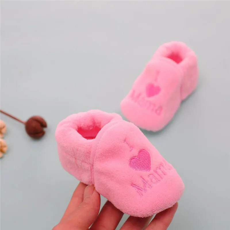 

Kids Toddler Boys Girls Cotton Coral Fleece Skid-Proof Soft Sole Baby Shoes prewalkersshoes 0-1Y