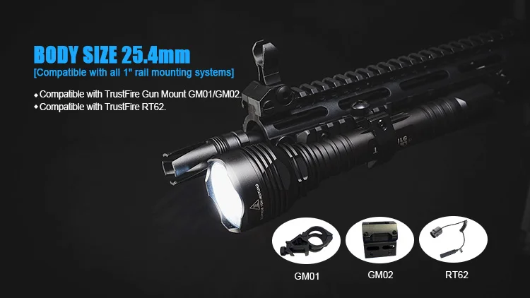 T62 Tactical Flashlight Remote Pressure Switch Voiceless with Rat Cap for Trustfire T70 Rifle Flashlight Weapon Lights
