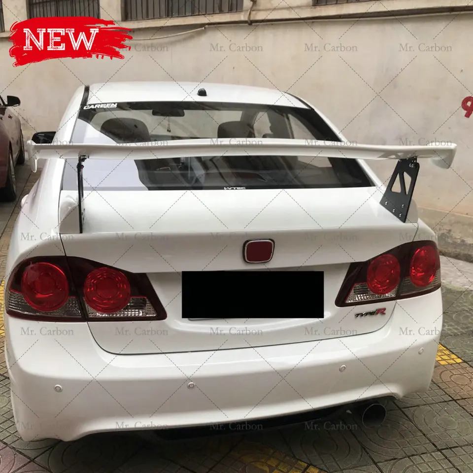 ホンダシビックfd2タイプr用グラスファイバーリアスポイラー,gt