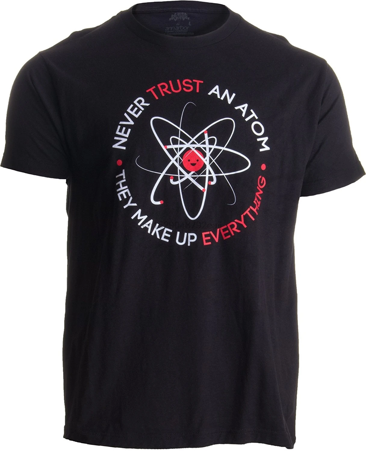 Never Trust An Atom/футболка унисекс забавная наука хлопок низкая цена топ футболка для