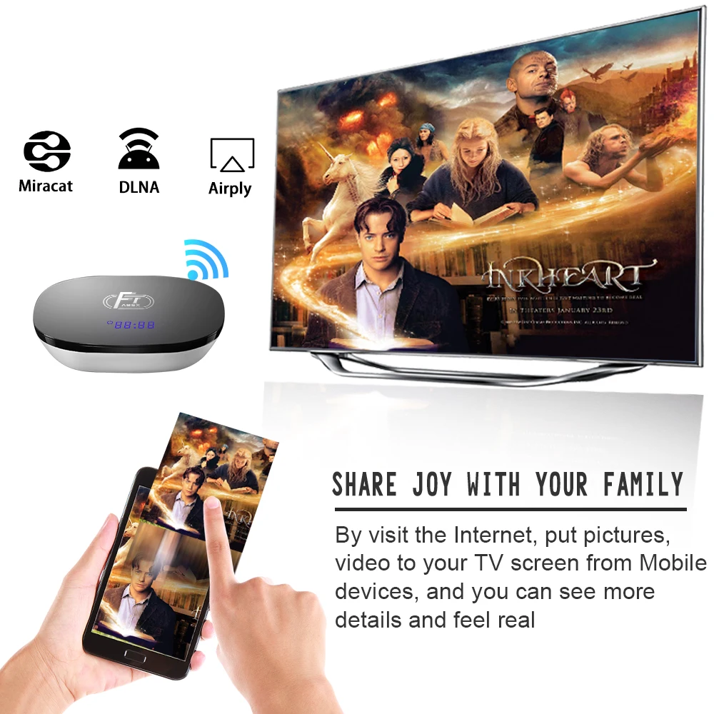 Wechip A95XF1 Amlogic S905W IPTV Android 8.1 Smart TV Box 1080P HD Support 4K 2.4G Wifi 100M LAN H.