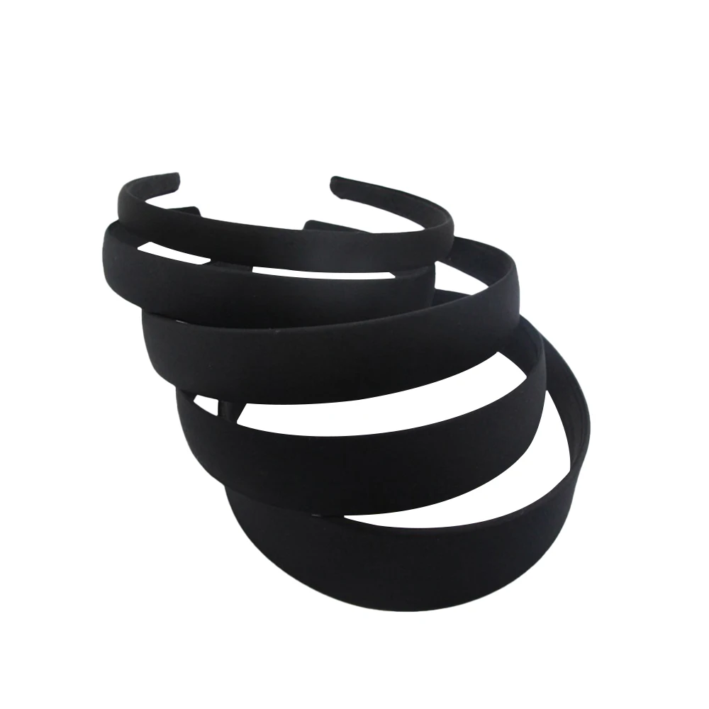 

Black Simple Wide Headband 1.5 2 2.5 3 4cm Girl Women Diy Jewelry Material Cloth Headband Semi-Finished Hair Accessories