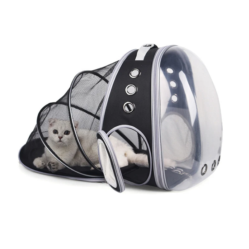 Transparent Space Capsule Breathable Pet Cat Backpack Small Carrying Cage Outdoor Traveler Puppy Kitten Expand Carrier | Дом и сад