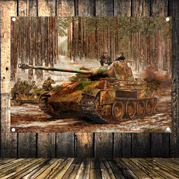 

Tiger Tank Armored Car Panzer WW II Wehrmacht Arms Poster Flag Banner Wall Art Canvas Painting Tapestry Stickers Wall Decoration