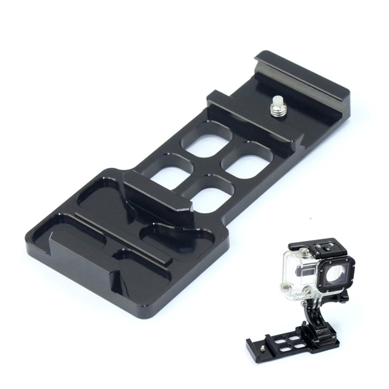CNC Aluminum 20mm Side Rail Mount for GoPro Hero 1 2 3 4 5 for xiaomi yi /Gitup Sports Camera Accessories