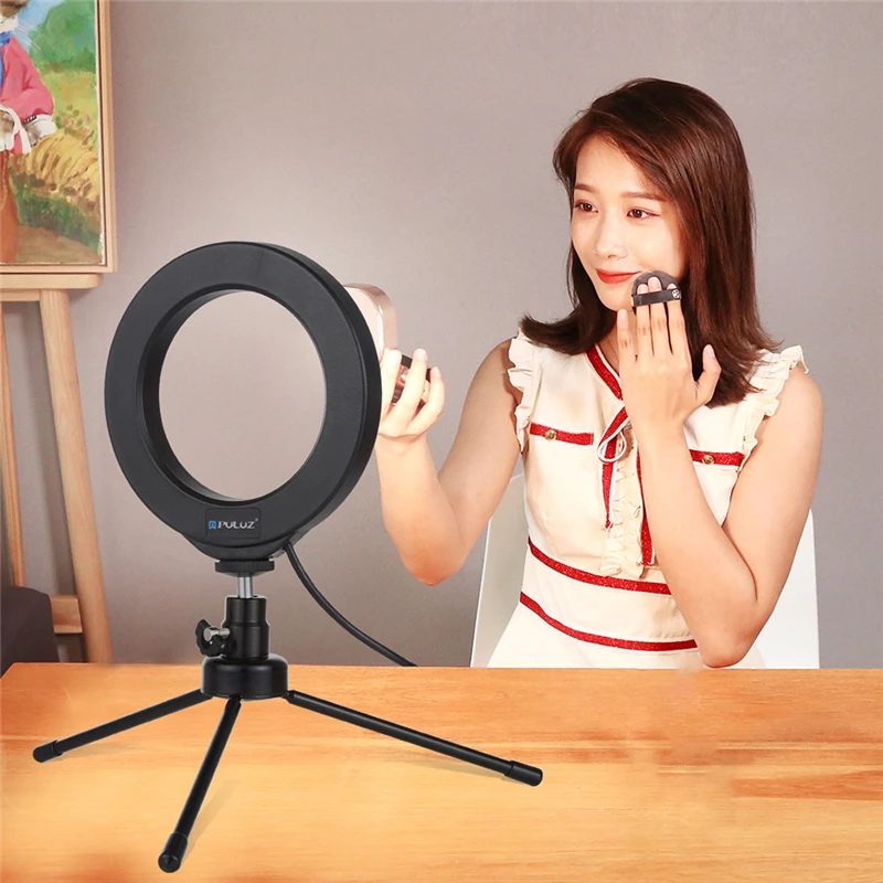 75 Energy-Saving LED Ring Light 4.7 inch Dimmable RGB Ring Light for Makeup Video Desktop Led Ring Light Lamparas 40NOV2709