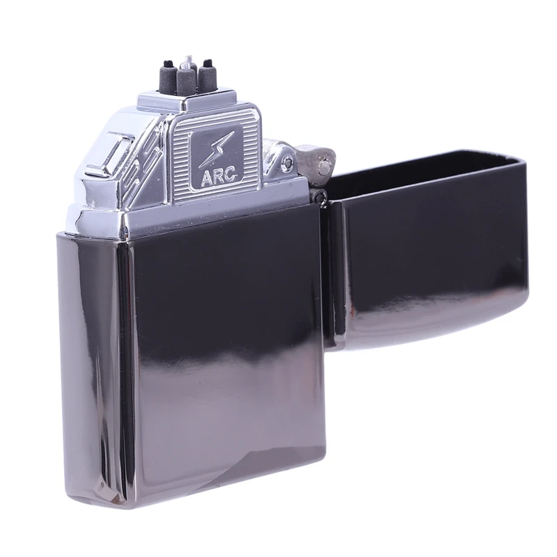 Cross Double Arc плазменная Зажигалка Usb ветрозащитные, импульсные металлические электронные зажигалки(черный