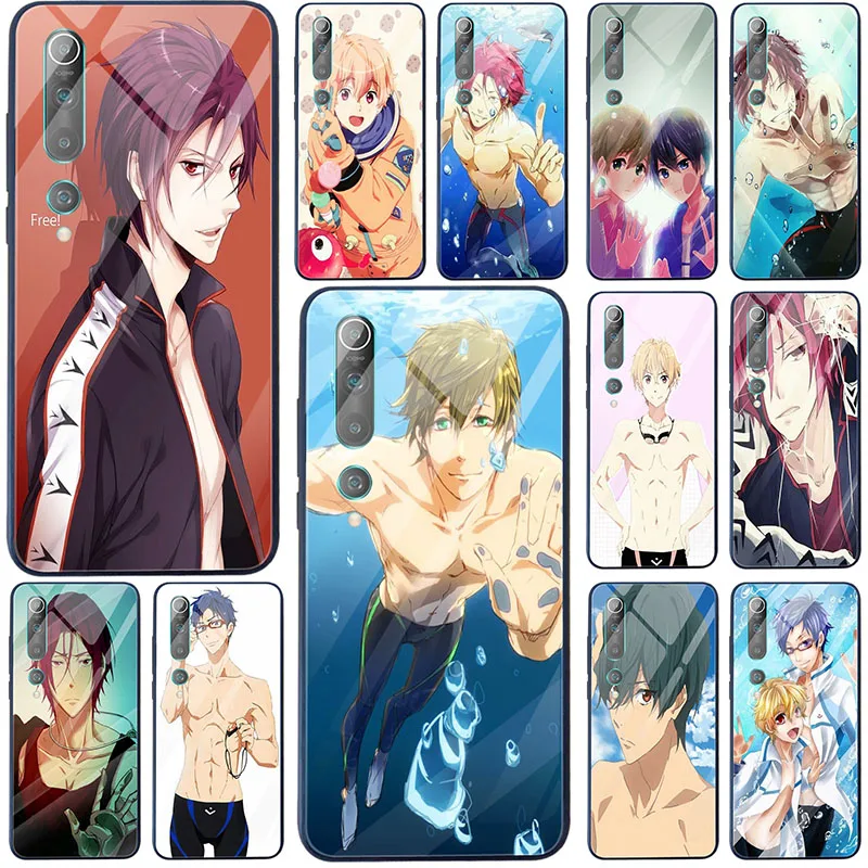 Чехлы для телефонов из закаленного стекла плавательного клуба Iwatobi задняя крышка