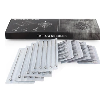 

40PCS/Set Professional RM+FT RL+RT Tattoo Needles Tips Mixed Grey Tattoo Needle Disposable Plastic Tattoo Tips With Box Body Art