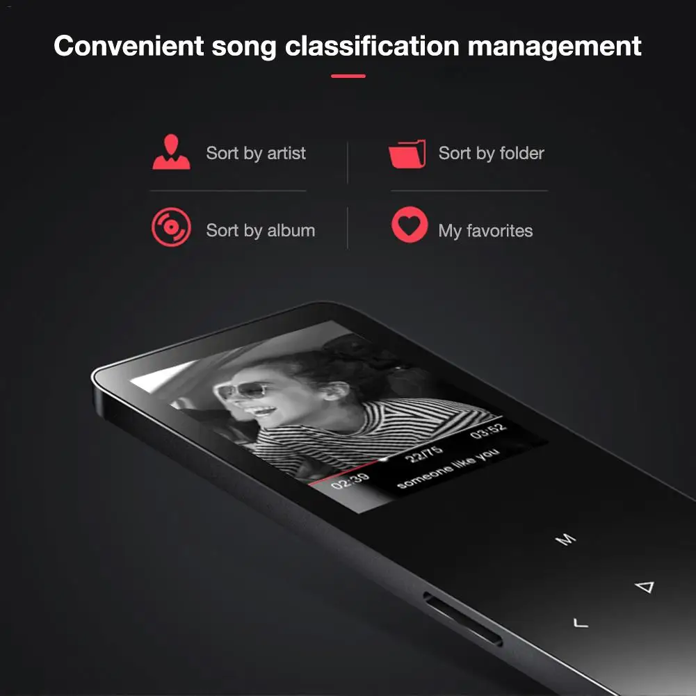 Mp3-плеер с Bluetooth динамиком с сенсорным экраном и встроенным 8G HiFi портативным Walkman с радио/FM/записью для IQQ