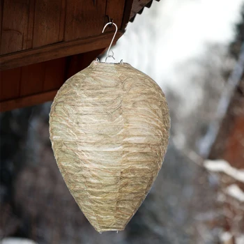 

11x8.7 inch Eco Friendly Hanging Wasp Deterrent Non-Toxic Hornet Wasp Nest Decoy Romantic Holiday Lights Outdoor Lighting