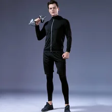 Мужская спортивная одежда, костюмы, спортивные колготки, одежда для тренировок, спортивный комплект для бега, спортивный костюм для бега, костюм для сухой посадки