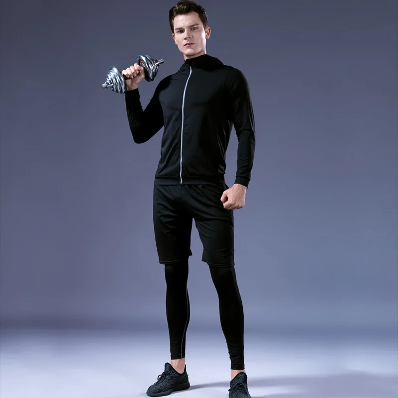 

Men's Compression Sportswear Suits Gym Tights Training Clothes Workout Jogging Sports Set Running Tracksuit Dry Fit Suit