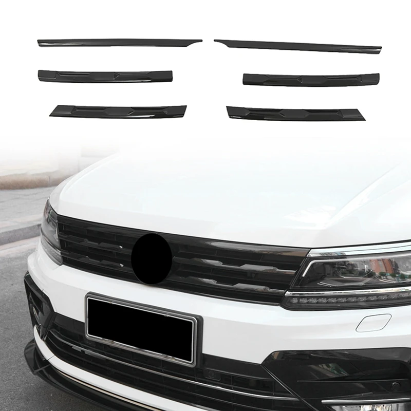 Для Tiguan MK2 2016-2021 передний бампер сетка Центральная решетка гриль литье полосы