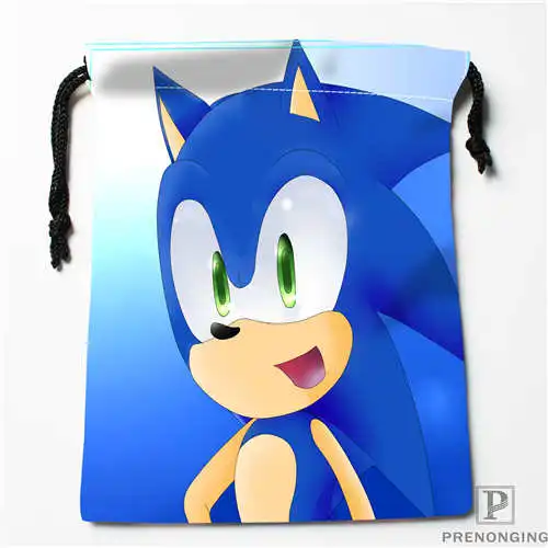 Пользовательские печати Соник-thehedgehogDrawstring хозяйственные сумки дорожный мешочек для хранения плавать Пешие прогулки игрушки мешок унисекс мульти Size19-01-04-2