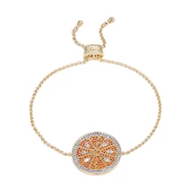 Zlxgirl Лидер продаж Регулируемый Лимон Апельсин медный браслет для женщин Подарки для пары женский желтый эмалированный браслет на запястье