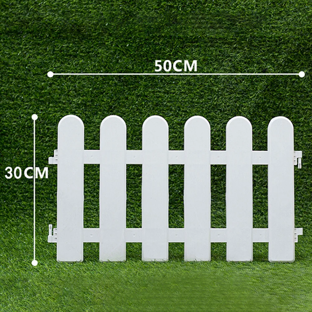 1 шт. 50x30 см садовый забор пластиковый забор DIY Сказочный Сад Рождественская елка орнамент Праздничная витрина садовый реквизит декор белый