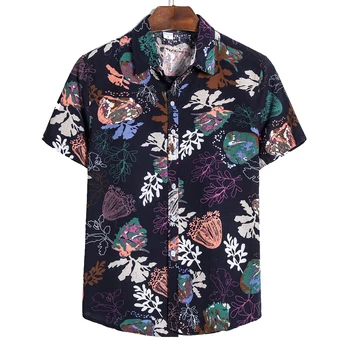 

Fashion Harajuku Shirts Casual Men Shirt High Street Blouse Summer 2020 Mens Hawaiian Clothing Cool Club Beach Tops