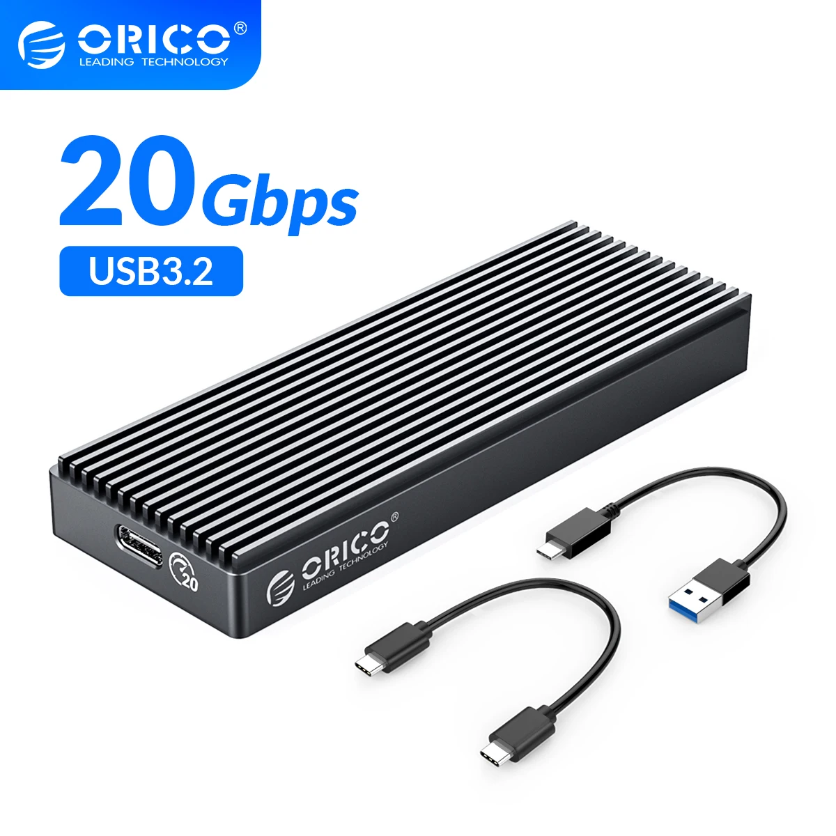 Чехол/корпус ORICO M.2 NVME SSD asm234 Master Chip 20 Гбит/с USB3.2 GEN2 x2 Type C для жесткий диск до 2 ТБ